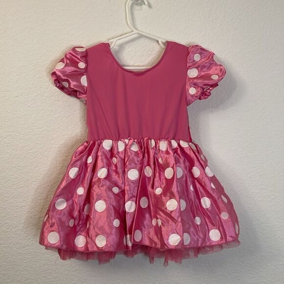 Disney Store Deluxe Pink Minnie Mouse Polka Dots Costume Girls 5 5T - Picture 4 of 5